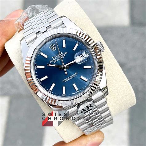 rolex datejust blue dial replica|rolex datejust 41mm pre owned.